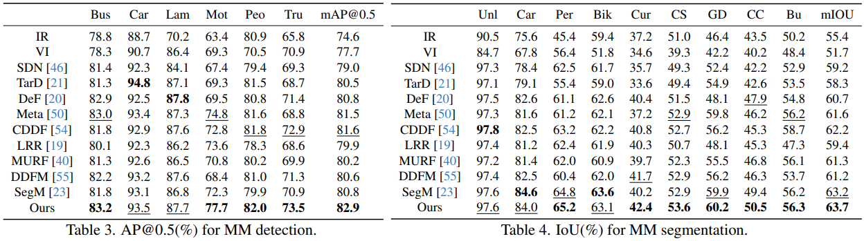 EMMA downstream object detection and semantic segmentation results